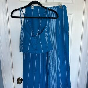 Free People Striped Blue and White Ensemble